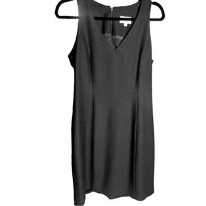 Evening chic black v neck dress- office, cocktail hour, funeral appropriate